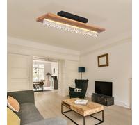 Plafoniera Lampada Wood Simil Legno Braun LED L 80 CM [EEK: E]