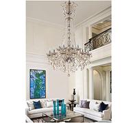 Plafoniera, Lampadari da soffitto di Lusso, lampadari di Cristallo Extra Lunghi e Grandi for Scale K9, lustri di Cristallo, Candela, Altezza della Luce della Hall(with LED 220v,Cognic Silver)