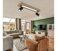 Plafoniera Lampadario Camera Letto Plafoniera LED Lampada Wood Punti Regolabile [EEK: E]