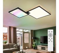 Plafoniera Lampadario Camera Letto Plafoniera LED Telecomando RGB Simil Legno