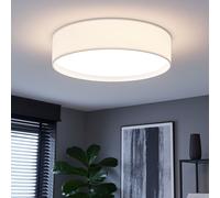 Plafoniera Lampadario Camera Letto Tessuto Bianco Lampada da Cucina D 38 CM [EEK: Inaditato]