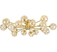 Plafoniera, Lampadario Dorato Semi-Incasso sferico a 16 luci, Illuminazione Rustica, Sala da Pranzo, Soggiorno, Camera da Letto, Cucina, corridoio(38in)