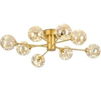 Plafoniera, Lampadario Dorato Semi-Incasso sferico a 16 luci, Illuminazione Rustica, Sala da Pranzo, Soggiorno, Camera da Letto, Cucina, corridoio(28in)
