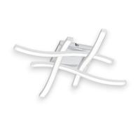 Plafoniera lampadario moderno elegante led bianco 5W con 4 strisce di luce intrecciate da interno Route