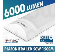 PLAFONIERA LED SLIM 50W BIANCO FREDDO 150CM IP20 CHIP CREE VT-8-50-LED203556 V-TAC