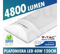 PLAFONIERA LED SLIM 40W BIANCO FREDDO 120CM CHIP SAMSUNG VT-8-40-LED20352 V-TAC