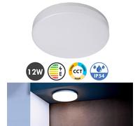 Plafoniera LED 12W CCT da 3000K a 6000K IP54 sensore luce soffitto per esterni [EEK: E]