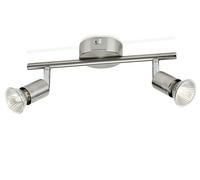 Plafoniera led 2 attacchi orientabili max 50w