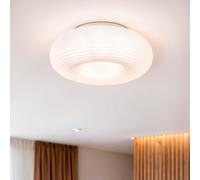 LEDKIA LIGHTING Plafoniera LED 24W Circolare Metallo Ø350 mm Junai per Soggiorno, Cucina Bianco