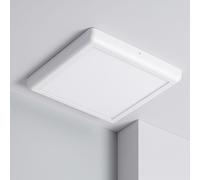 Plafoniera LED 24W Quadrata Metallo 300x300 mm Design Bianco