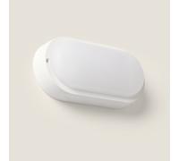 LEDKIA LIGHTING Plafoniera LED 25W Ovale per Esterni 94x198 mm IP65 con Sensore di Movimento e Crepuscolare White 6500K Bianco Freddo