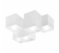 Plafoniera LED 3 cubi 40W 3 attacchi GU10 gesso bianco 33,5x15x9cm [EEK: E]
