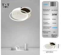 Plafoniera led 30w 3 cerchi bianco lampadario da soffitto tonda moderno luce fre