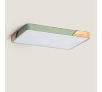 Plafoniera LED 30W Rettangolare Legno e Metallo 625x425 mm CCT Selezionabile [EEK: F]