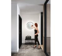 Plafoniera LED 38W 2660Lm 3000K Mirò in alluminio Grigio titanio interno specchiato d.40cm
