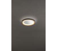 Plafoniera LED 38W 2660Lm 3000K Mirò in alluminio oro interno specchiato d.40cm