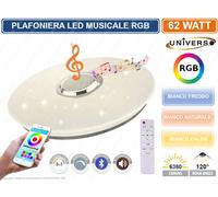 Universo Plafoniera LED 3in1 RGB 62W Circolare Cielo Stellato Bluetooth Altoparlante A+