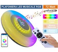 PLAFONIERA LED 3IN1 RGB 72W FORMA CIRCOLARE EFFETTO CIELO STELLATO BLUETOOTH