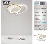 Plafoniera led 42w cerchio oro design moderno lampadario soffitto tonda [EEK: A++]
