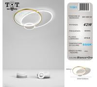 Plafoniera led 42w cerchio oro design moderno lampadario soffitto tonda [EEK: A++]