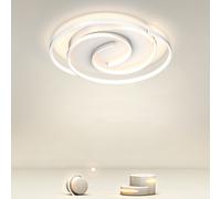 Plafoniera led 45w cerchio spirale vortice bianco lampadario da soffitto moderno [EEK: A+++]