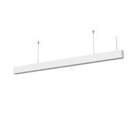 Plafoniera LED 48W 120x7x5cm Bianca da Sospensione con cavo acciaio Pi-17-48W