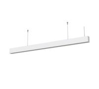 Plafoniera LED 48W 120x7x5cm Bianca da Sospensione con cavo acciaio Pi-17-48W