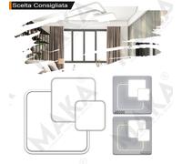 Plafoniera LED 48W Moderna da Soffitto Parete Bianca 4000K 6500K Interno