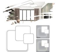 MAKA Plafoniera LED Soffitto, 45 watt, 51x53x9 cm, 2 Temperature Colore Luce Naturale 4000K - Luce Fredda 6500K Alluminio, Installazione Facile, Moderna, Camera da Letto (Luce naturale 4000K, 45 watt)