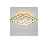 PLAFONIERA LED 48W QUADRATA SPIRALE VORTICE ORO LAMPADARIO SOFFITTO LUCE 4000K 7