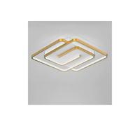 PLAFONIERA LED 48W QUADRATA SPIRALE VORTICE ORO LAMPADARIO SOFFITTO LUCE 6500K 7