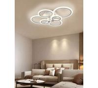 Plafoniera led 51w 6 cerchi lampadario da soffitto bianco design moderno camera [EEK: A+]