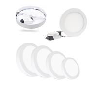 PLAFONIERA LED 6 12 18 24 W LAMPADA TONDA PANNELLO LUCE BIANCA CALDA NATURALE [EEK: A+++]