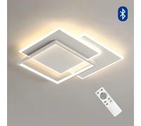 Plafoniera LED 64W Moderna 3 Quadrati Dimmerabile con App Bluetooth 5888lm 50×50 [EEK: A]