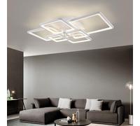 Plafoniera led 70 w luce naturale bianca calda lampadario 6 quadrati 3 luci c26 [EEK: A+++]