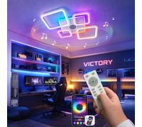 Plafoniera LED 70W RGB+CCT Bluetooth Dimmerabile 725x455mm telecomando e app [EEK: A]