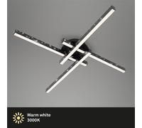 Plafoniera Led A Soffitto 21w 2900lm Nero BRILONER 3519045