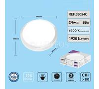 Plafoniera Led applique da Soffitto e Parete Faretto tonda 24w Luce fredda 6500k