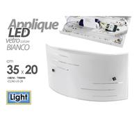 PLAFONIERA LED APPLIQUE IN VETRO BIANCO 3520 CM DA PARETE ORM-750090