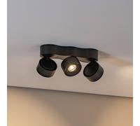 Plafoniera LED Arcchio Rotari, con lenti, a 3 luci, nera Arcchio