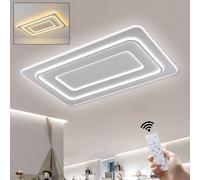 Plafoniera LED BLUETOOTH 123W CCT da 3000K a 6500K alluminio BIANCO 102x62,5cm