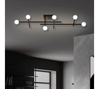 Plafoniera LED Bopp Cross, nera, in alluminio, a 6 luci BOPP