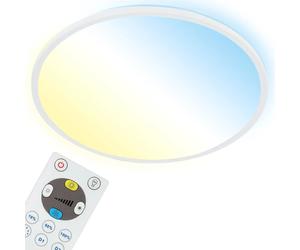 Plafoniera LED Brilo Slim bianco 1x LED 18 W incl. retroilluminazione Bianco