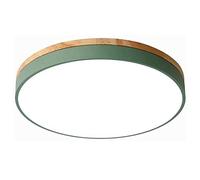 Plafoniera LED Colore Lampada Da Soffitto Rotonda Apparecchio Da Incasso A Tre Colori Lampada A Schermo Piatto Dimmerabile Striscia Di Metallo Arte In Legno Per Camera Da Letto Lampada Da Hotel CSSYKV