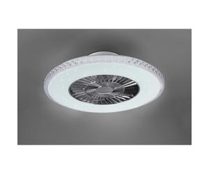 Plafoniera LED con ventilatore Harstad Ø 60 cm Cromo