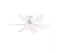 Plafoniera led con ventilatore "Lund" bianco 6 pale 53 cm