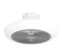 Plafoniera LED con ventilatore Sayulita Ø 45 cm Bianco-grigio