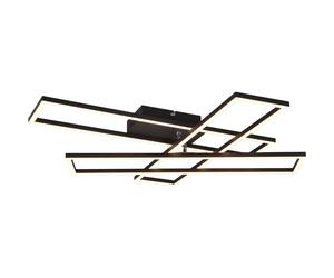 Plafoniera LED Corso 4600 lm CCT 66x10x60 cm nero Nero opaco