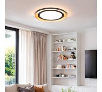 LEDKIA LIGHTING Plafoniera LED 30W Metallo Bombalot per Soggiorno, Cucina Nero Opaco