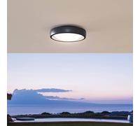Plafoniera LED da esterni Lindby Niniel, nero, Ø 25 cm LINDBY
